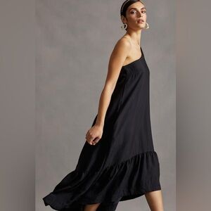 ZARA STUDIO One-Shoulder Midi Dress